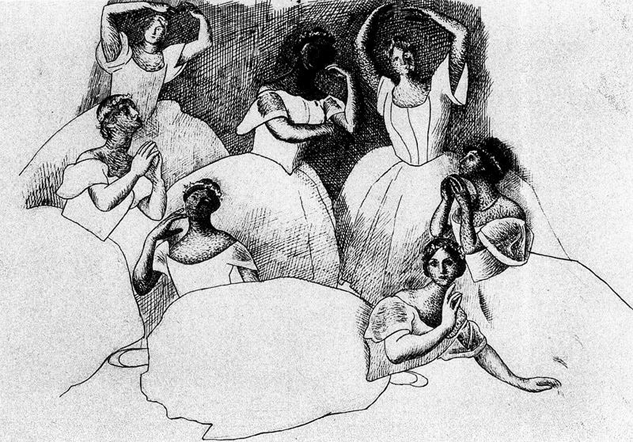 Picasso Seven ballerinas 1919Seven ballerinas 1919